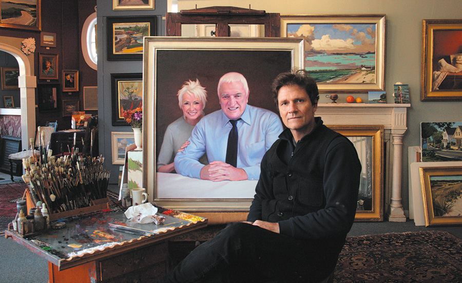 Doug Rugh at the portrait easel.
