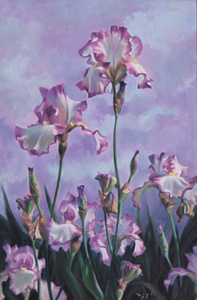 Irises painting